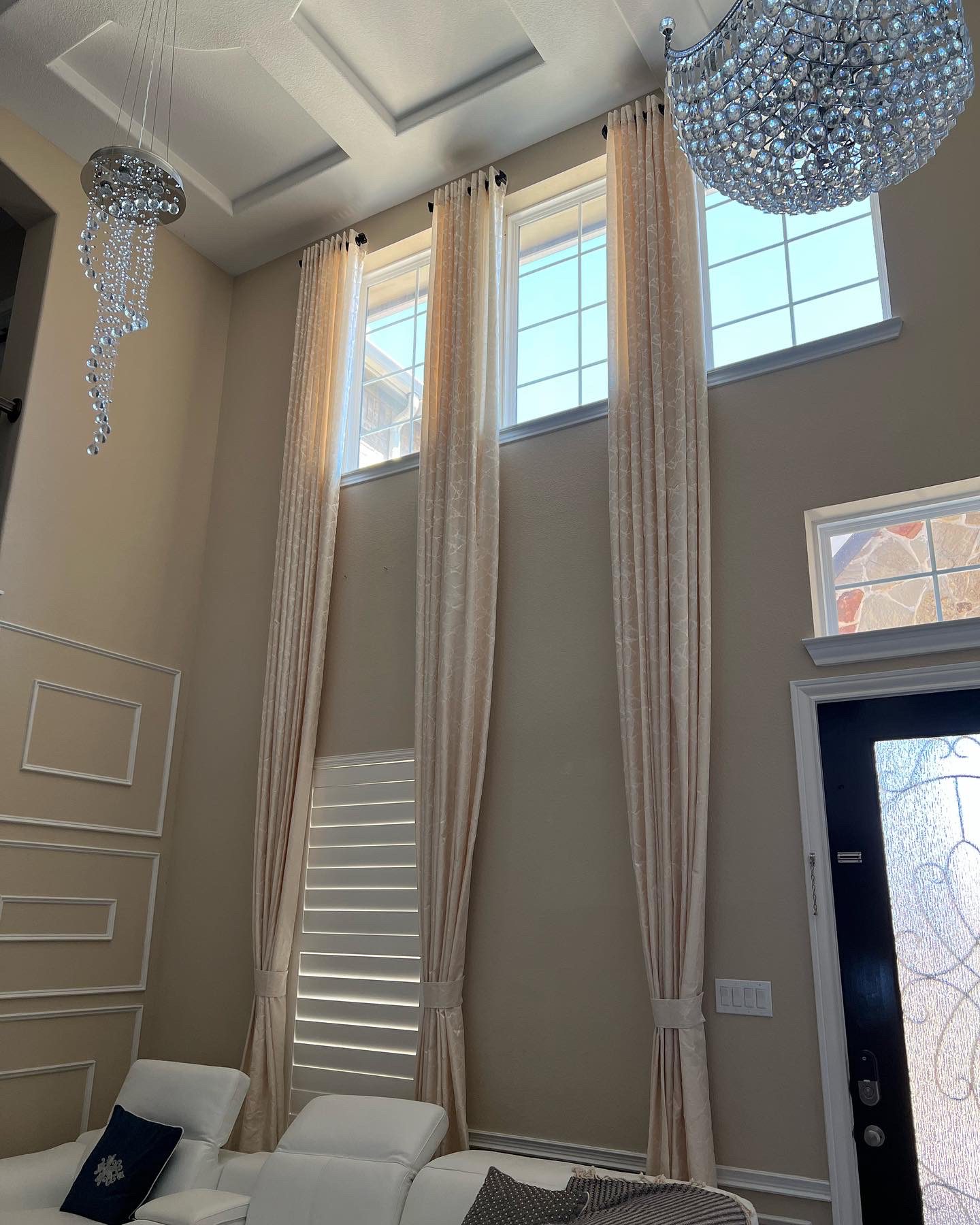 High Ceiling Custom Drapery